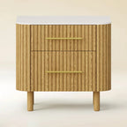 Nova Fluted Solid Oak Nightstand