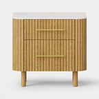 Nova Fluted Solid Oak Nightstand