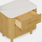Nova Fluted Solid Oak Nightstand