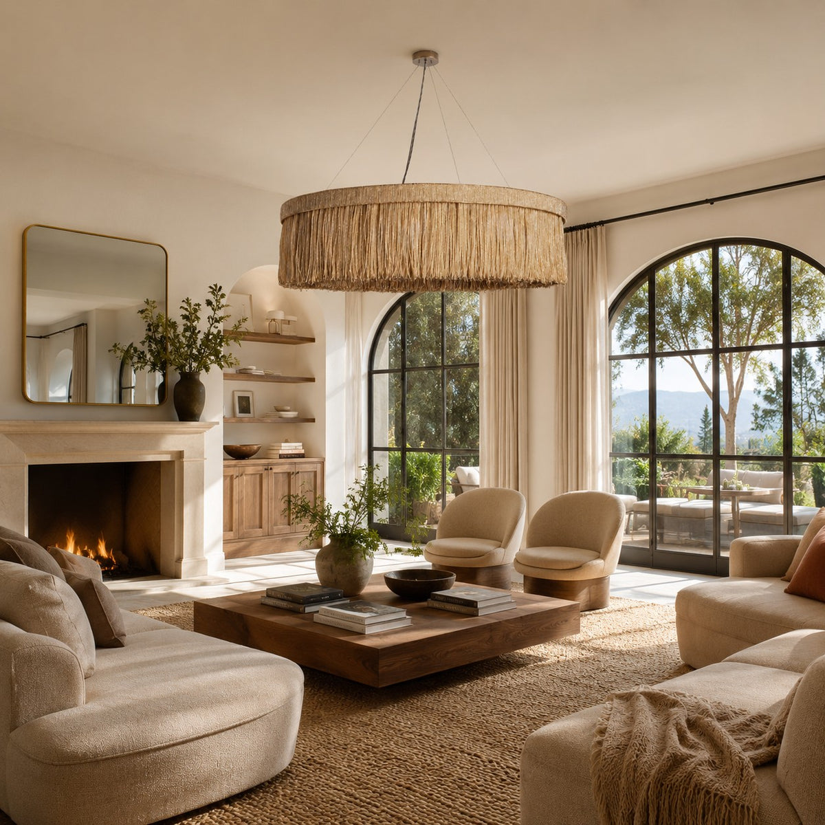 Pater Jute Fringe Round Chandelier