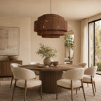 Penn Rattan Chandelier 52"