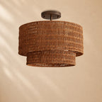 Penn Rattan Flush Mount