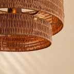 Penn Rattan Flush Mount