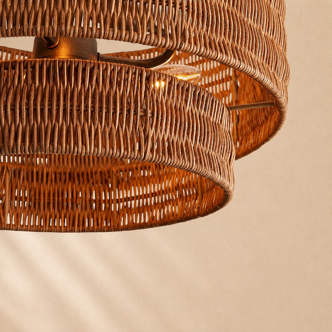 Penn Rattan Flush Mount