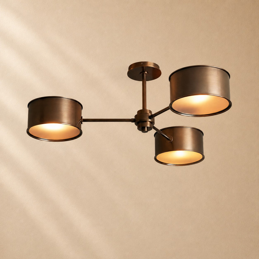 Pullan 3-Light Metal Semi-Flush Mount