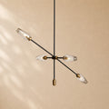 Samue Bronze Glass Chandelier
