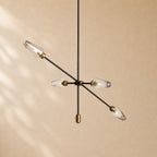 Samue Bronze Glass Chandelier