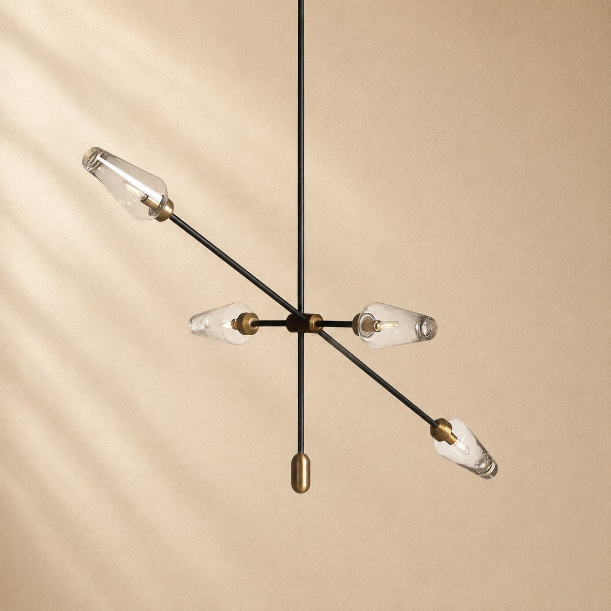 Samue Bronze Glass Chandelier