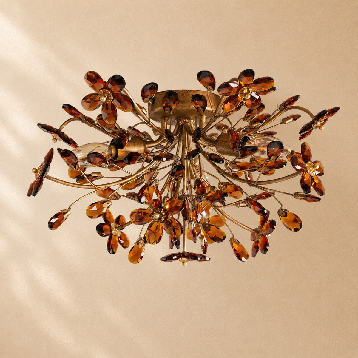 Susan Crystal Floral Flush Mount
