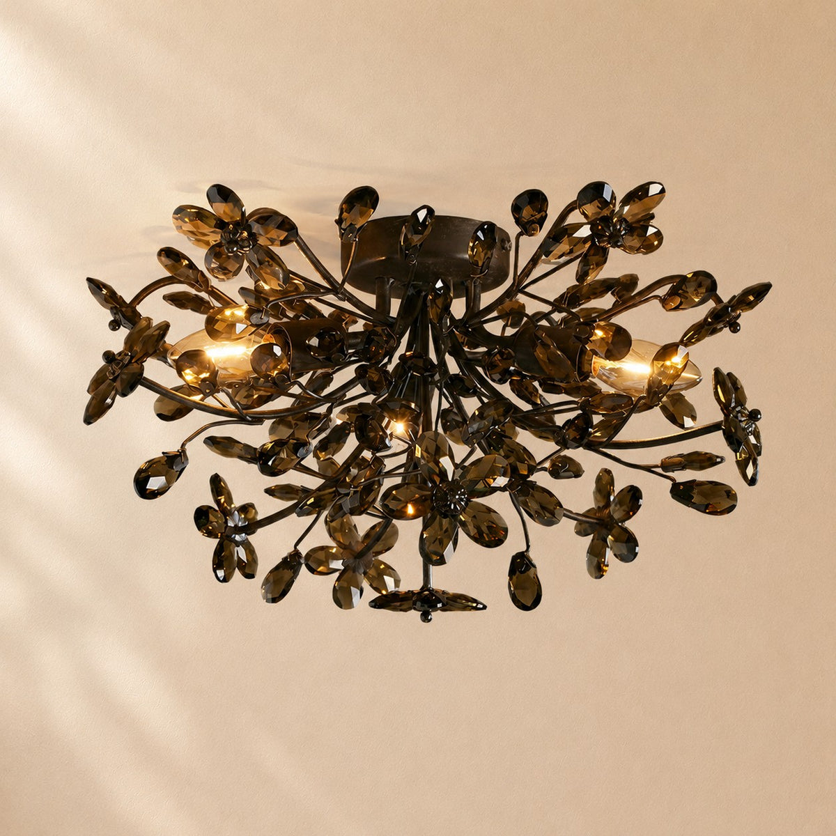 Susan Crystal Floral Flush Mount