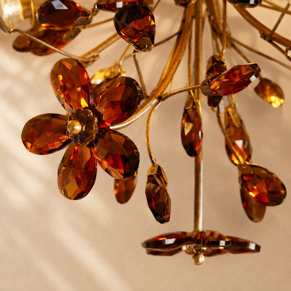 Susan Crystal Floral Flush Mount