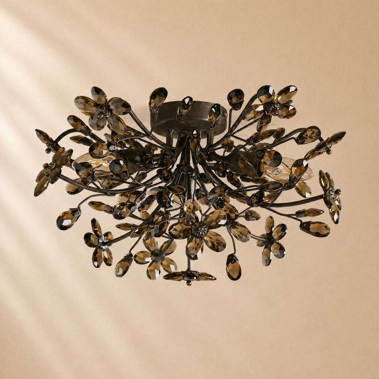 Susan Crystal Floral Flush Mount