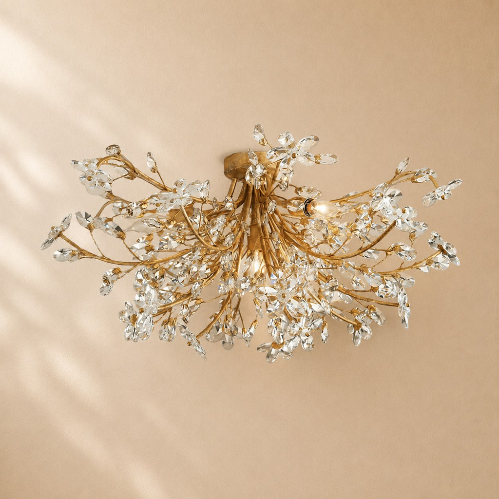 Susan Crystal Floral Flush Mount