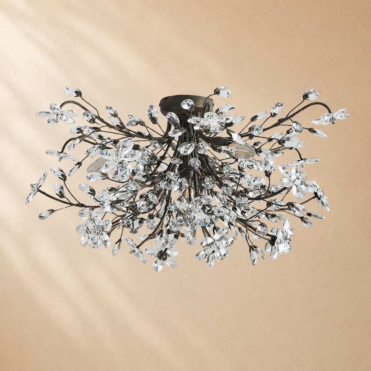 Susan Crystal Floral Flush Mount