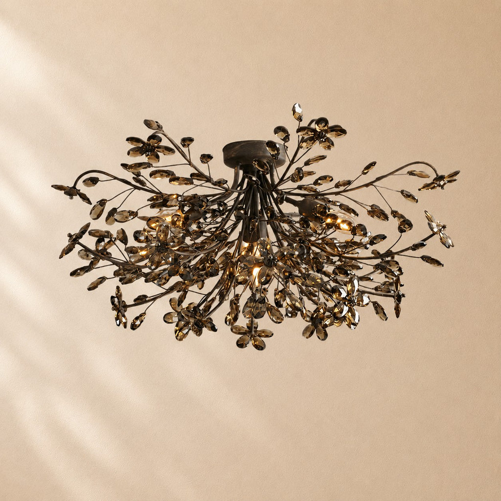 Susan Crystal Floral Flush Mount