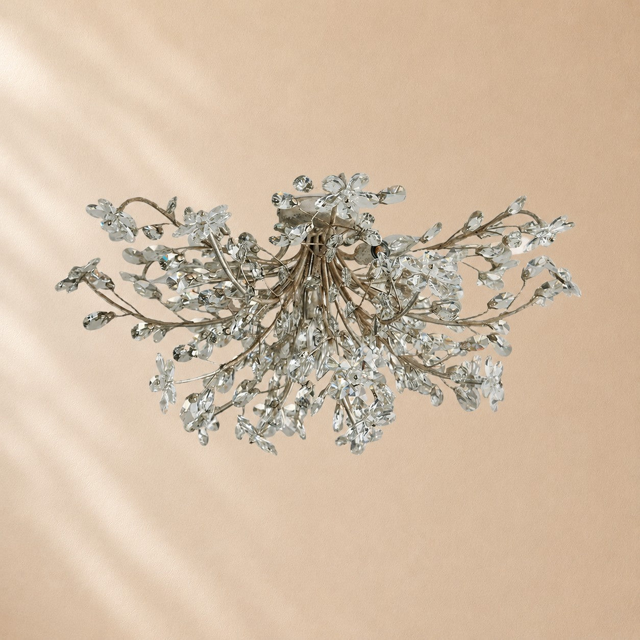 Susan Crystal Floral Flush Mount