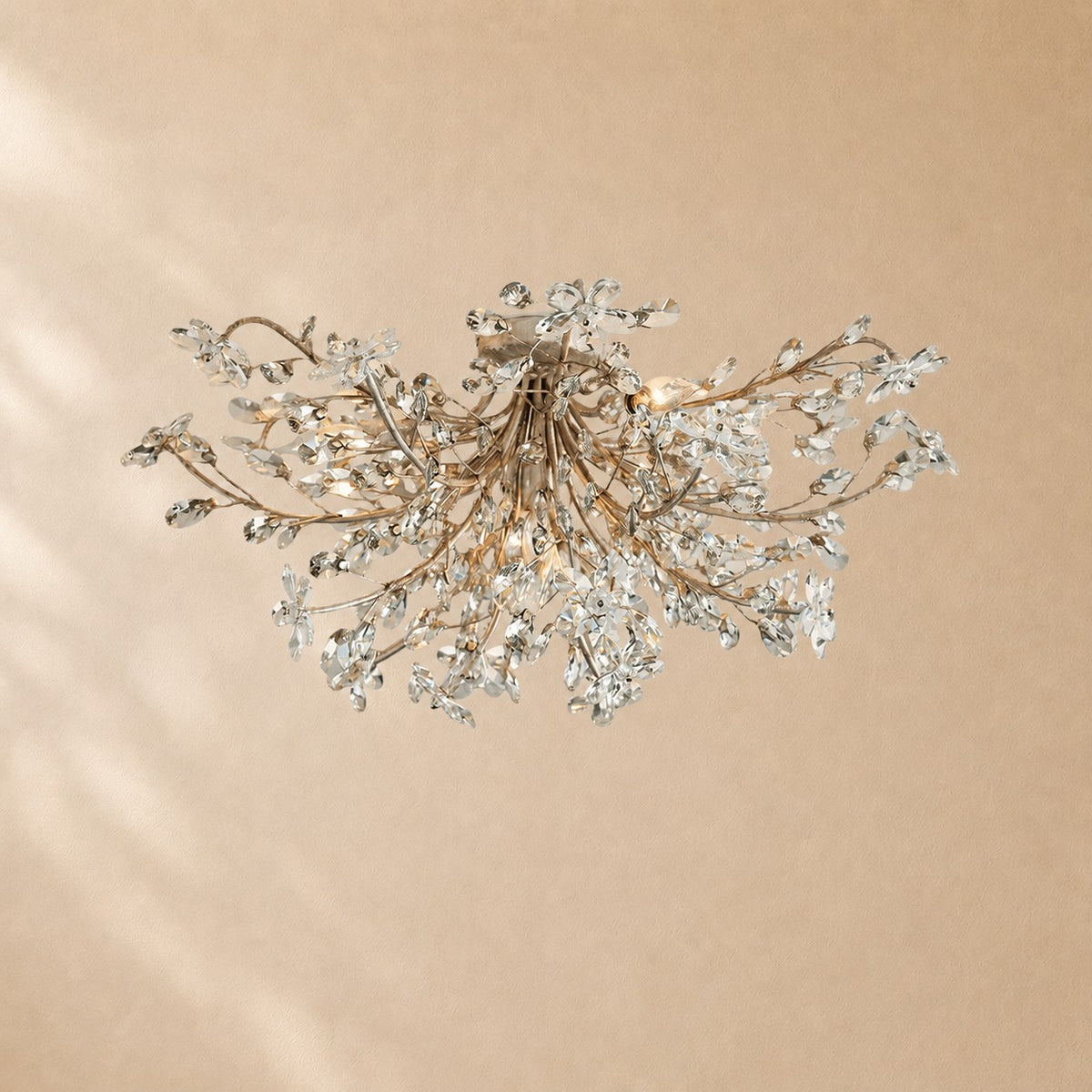 Susan Crystal Floral Flush Mount