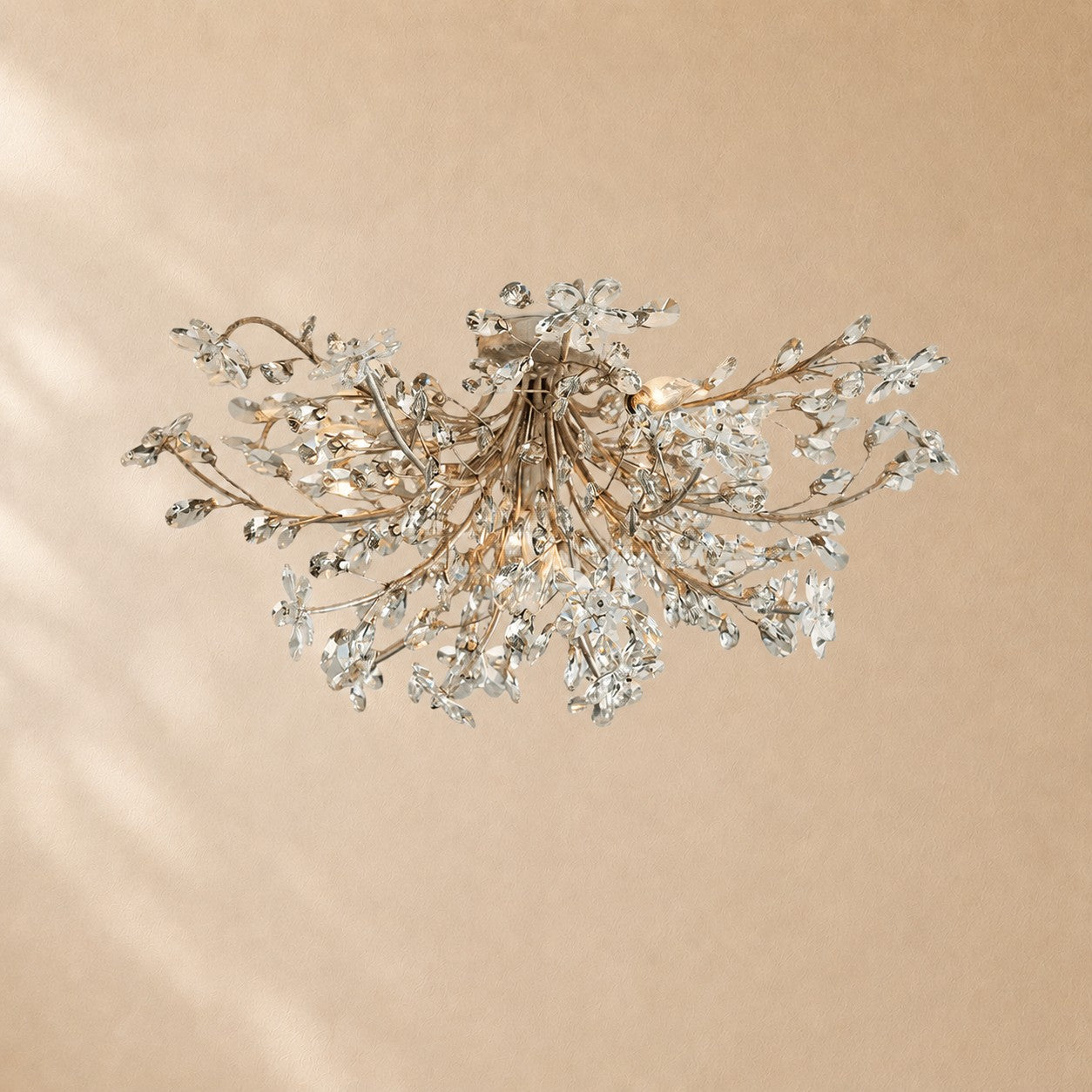 Susan Crystal Floral Flush Mount