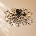 Susan Crystal Floral Flush Mount