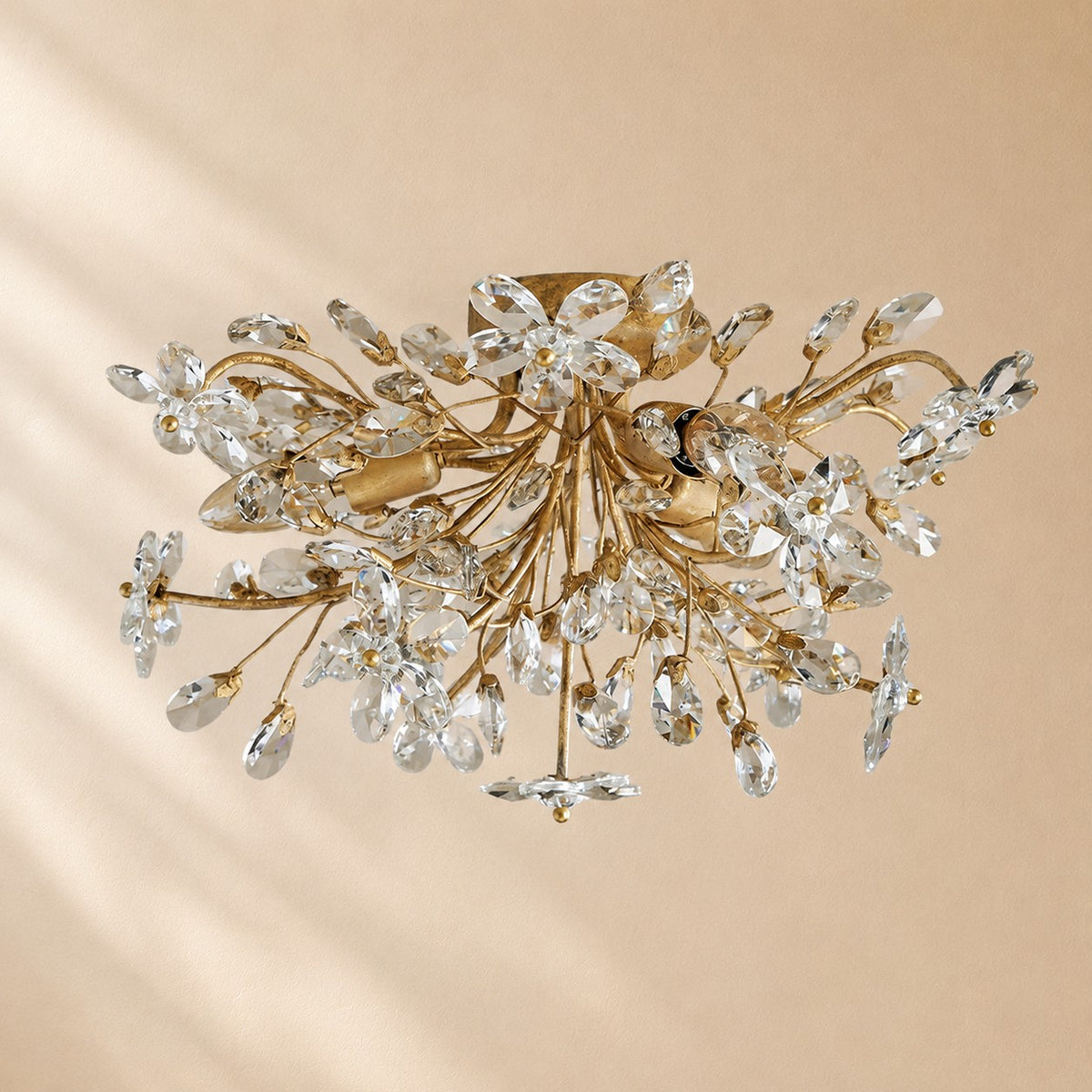 Susan Crystal Floral Flush Mount