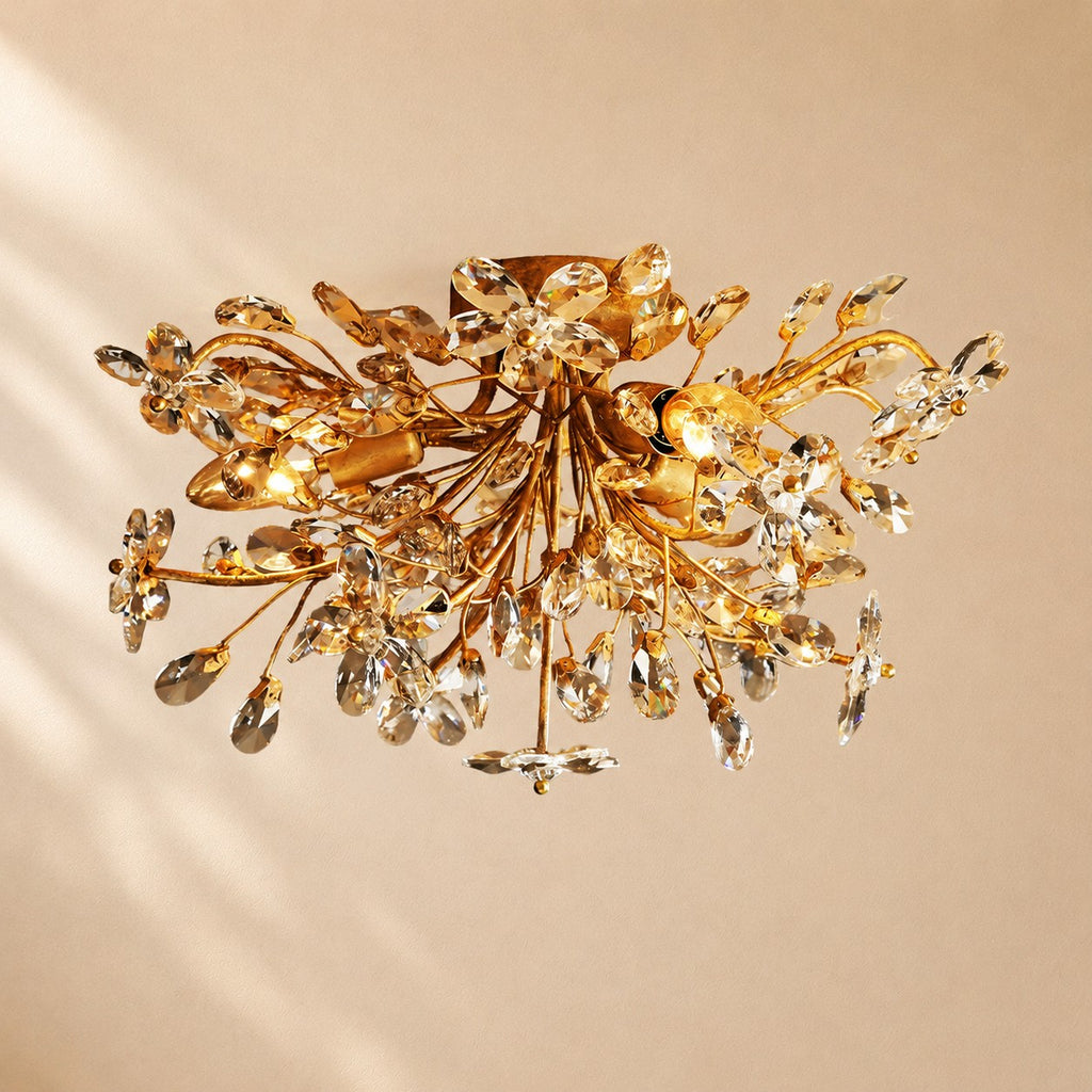 Susan Crystal Floral Flush Mount