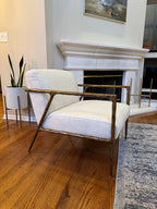 Aurelia Forge Retro Silver Iron Frame  Armchair