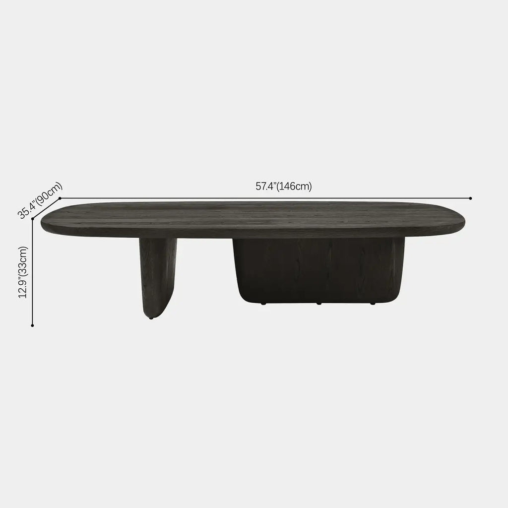 Veyrah Sculptural Solid Wood Coffee Table