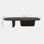 Veyrah Sculptural Solid Wood Coffee Table