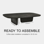 Veyrah Sculptural Solid Wood Coffee Table