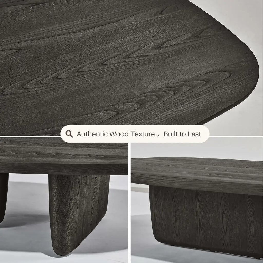 Veyrah Sculptural Solid Wood Coffee Table