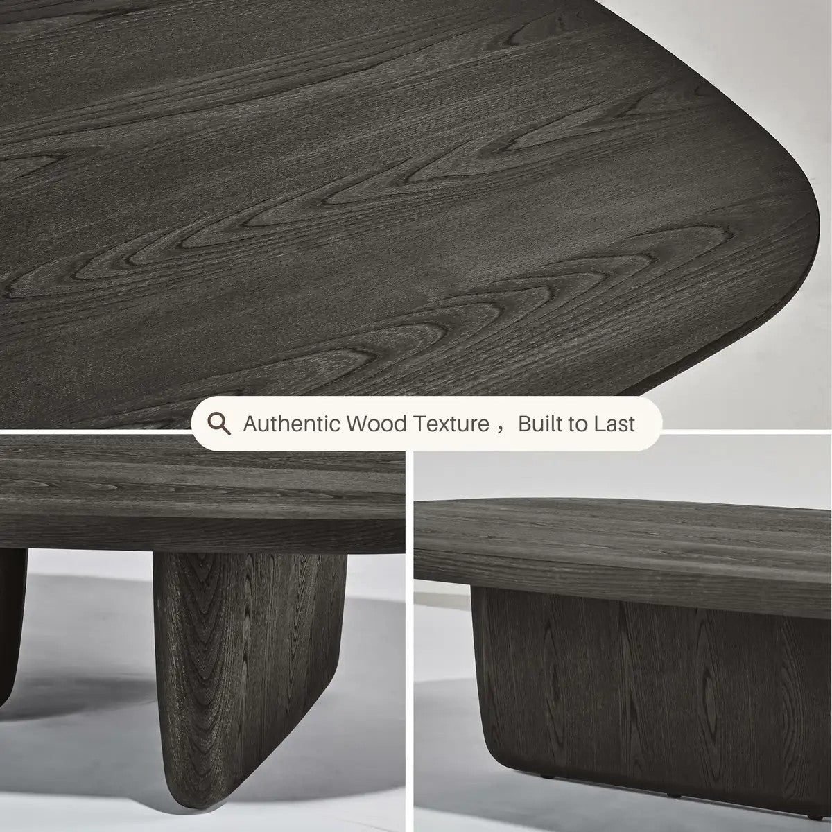 Veyrah Sculptural Solid Wood Coffee Table