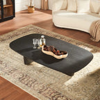 Veyrah Sculptural Solid Wood Coffee Table