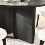 Veyrah Sculptural Solid Wood Round Dining Table