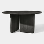 Veyrah Sculptural Solid Wood Round Dining Table