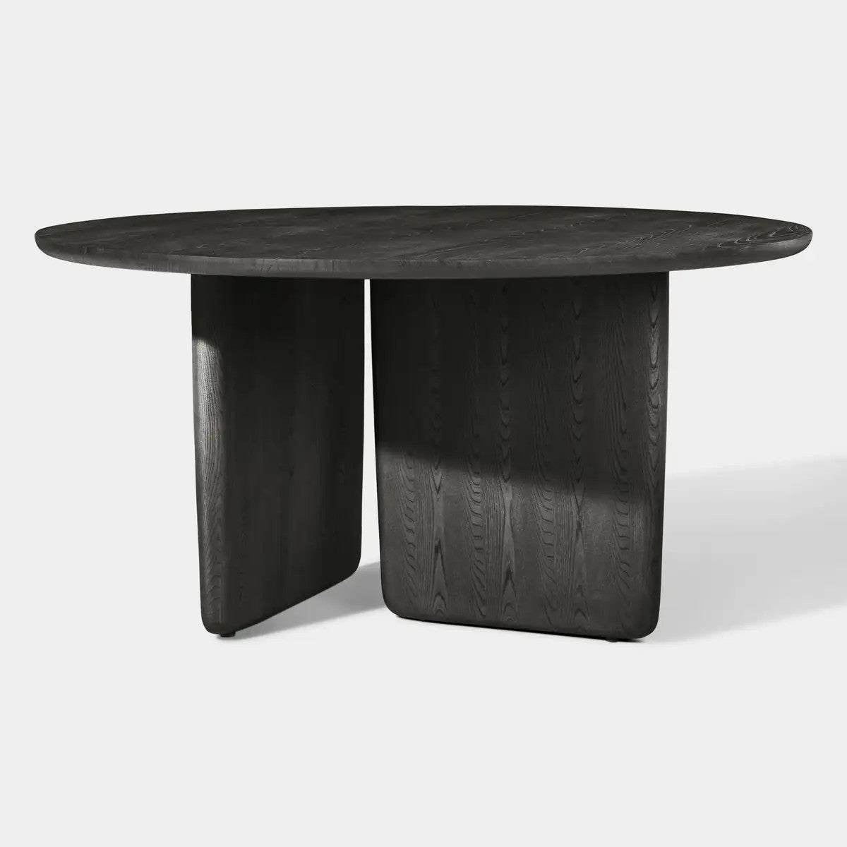 Veyrah Sculptural Solid Wood Round Dining Table