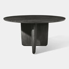 Veyrah Sculptural Solid Wood Round Dining Table
