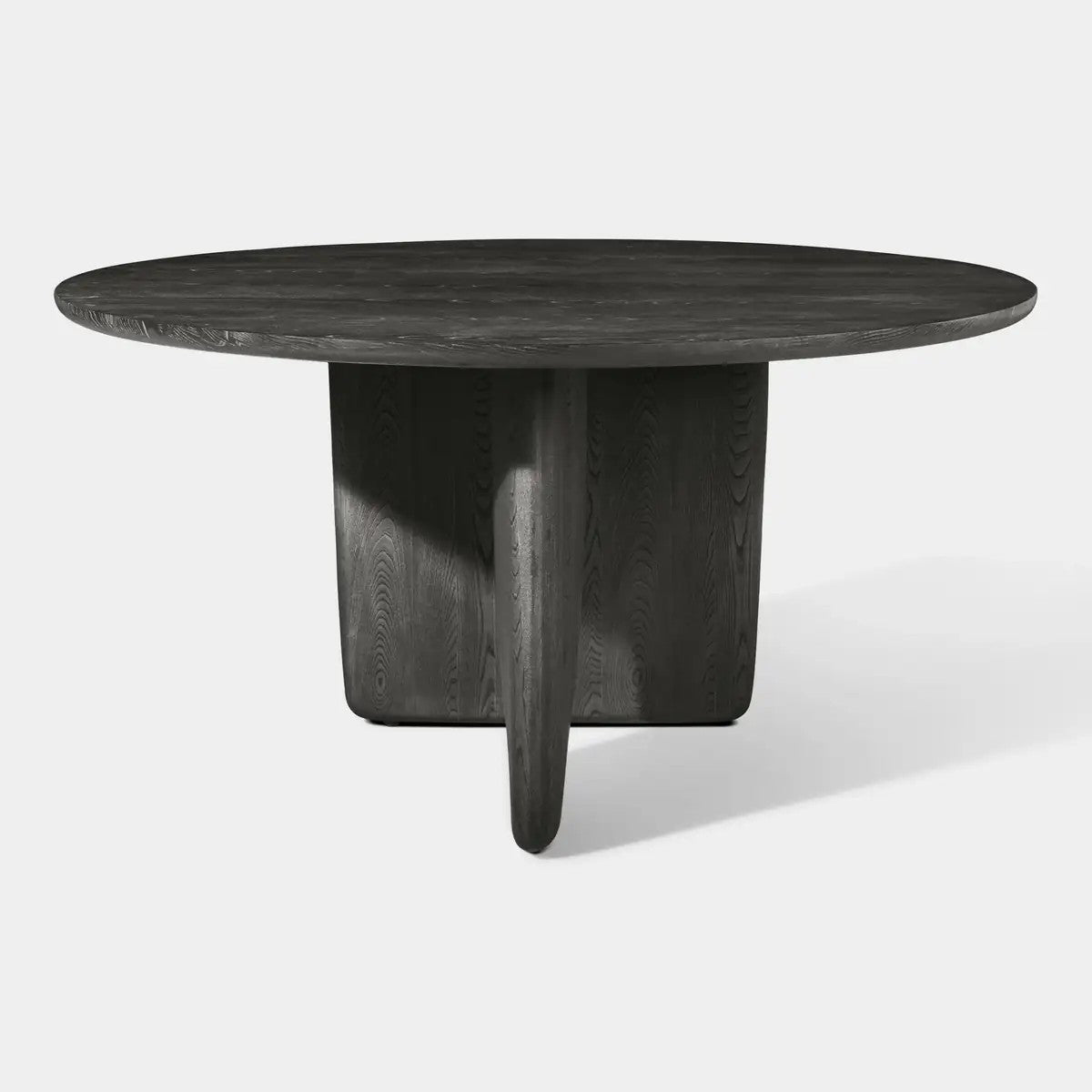 Veyrah Sculptural Solid Wood Round Dining Table