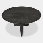 Veyrah Sculptural Solid Wood Round Dining Table