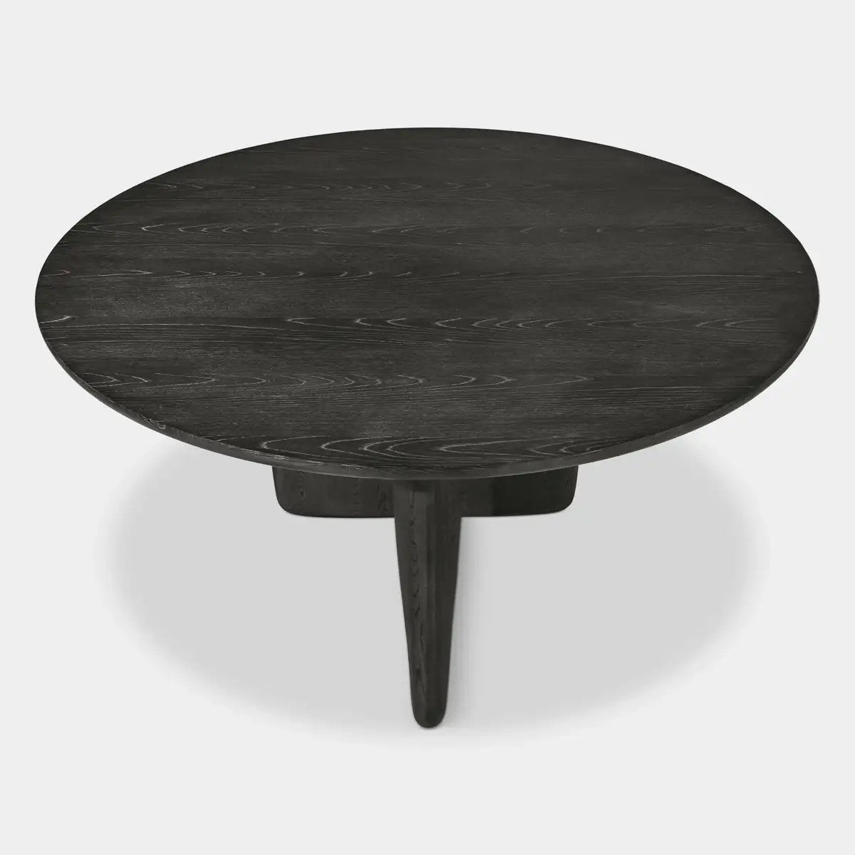 Veyrah Sculptural Solid Wood Round Dining Table