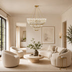 Vivien Glass Round Chandelier