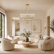 Vivien Glass Round Chandelier