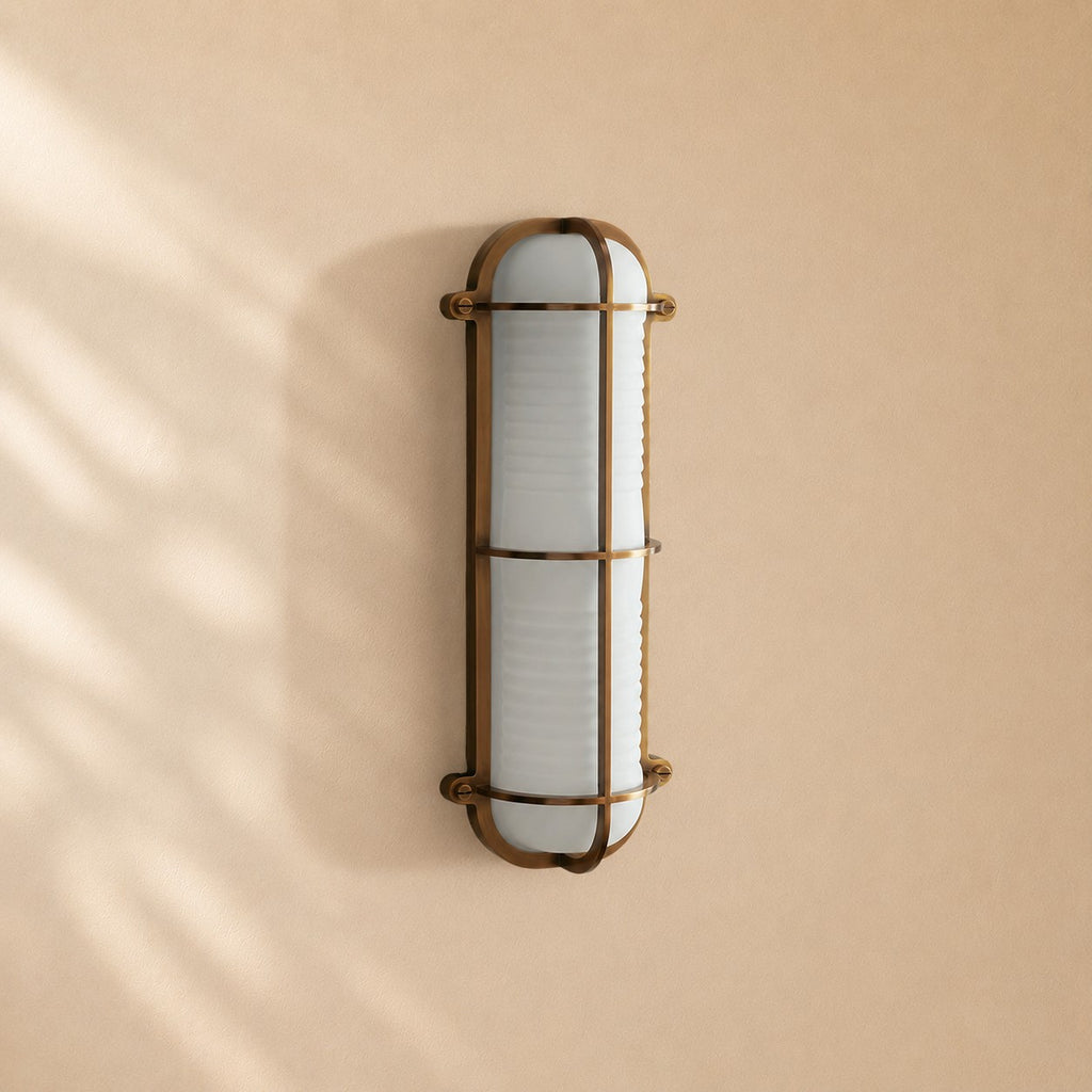 Winni Ribbed Glass Wall Sconce