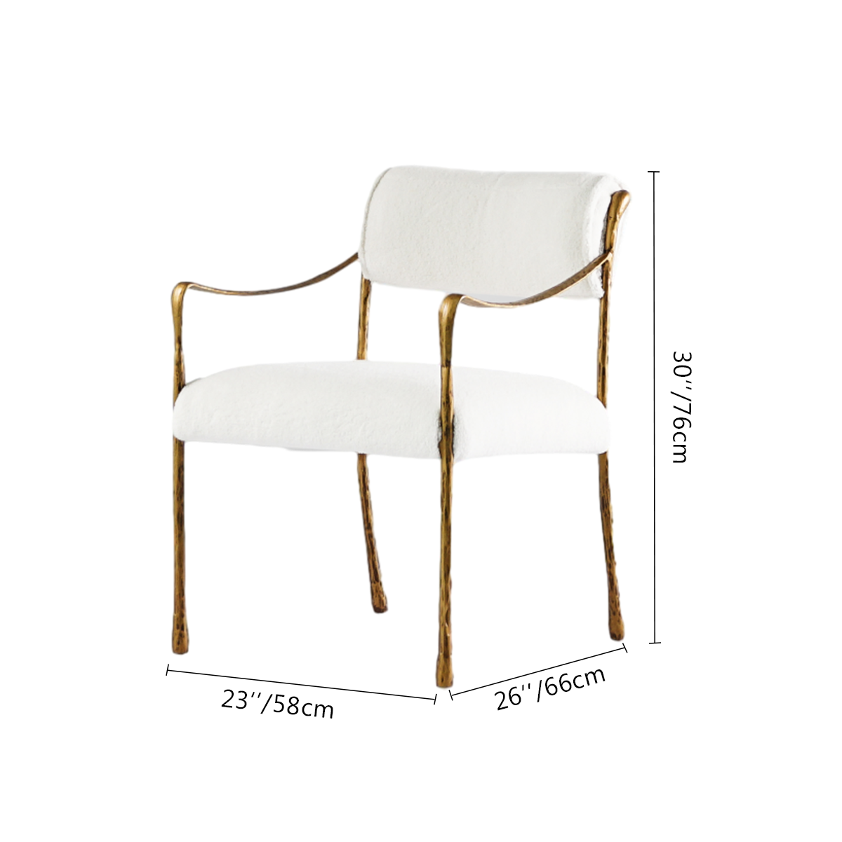 Aurelia Forge Retro Copper Iron Frame Dining Chair