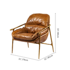 Aurelia Forge Brown Leather Accent Chairs