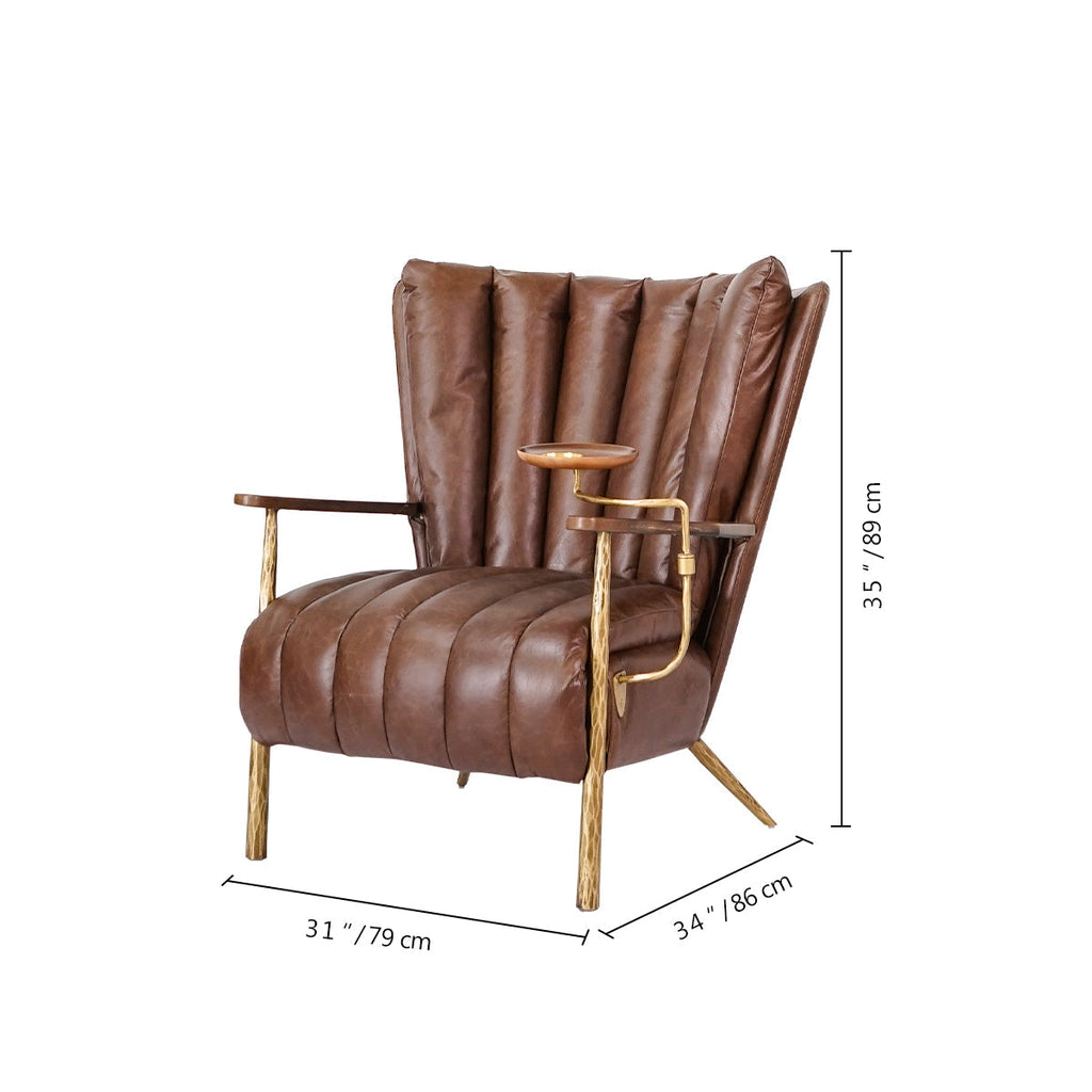 Aurelia Forge Leather Armchair Cigar Chair