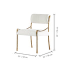 Aurelia Forge Retro Copper Iron Frame Armless Dining Chair